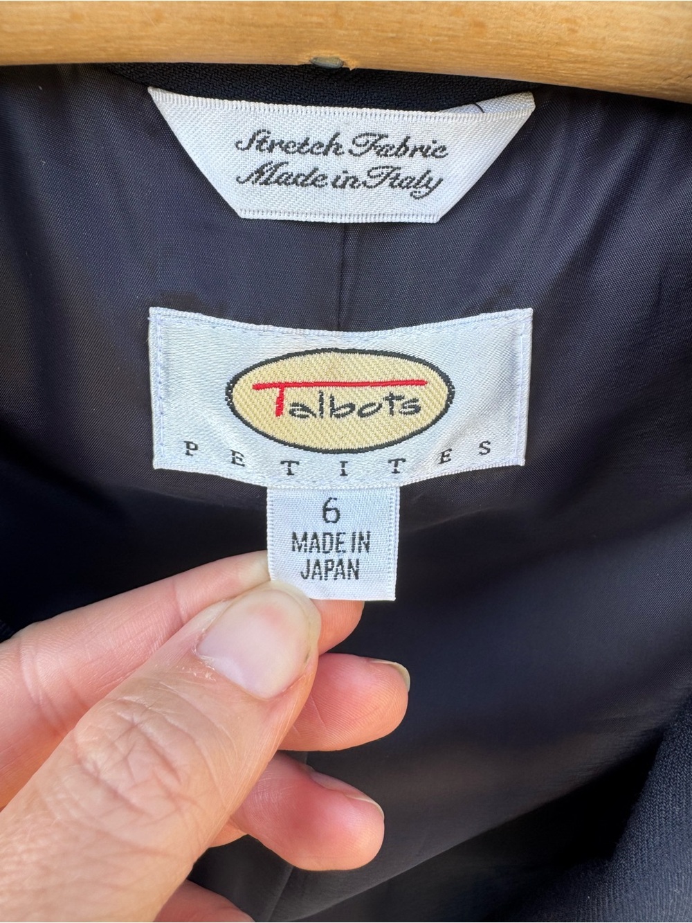 Talbots Navy Wool Single-Button Women's Blazer 6 Petite Tailored Professional - Picture 4 of 16